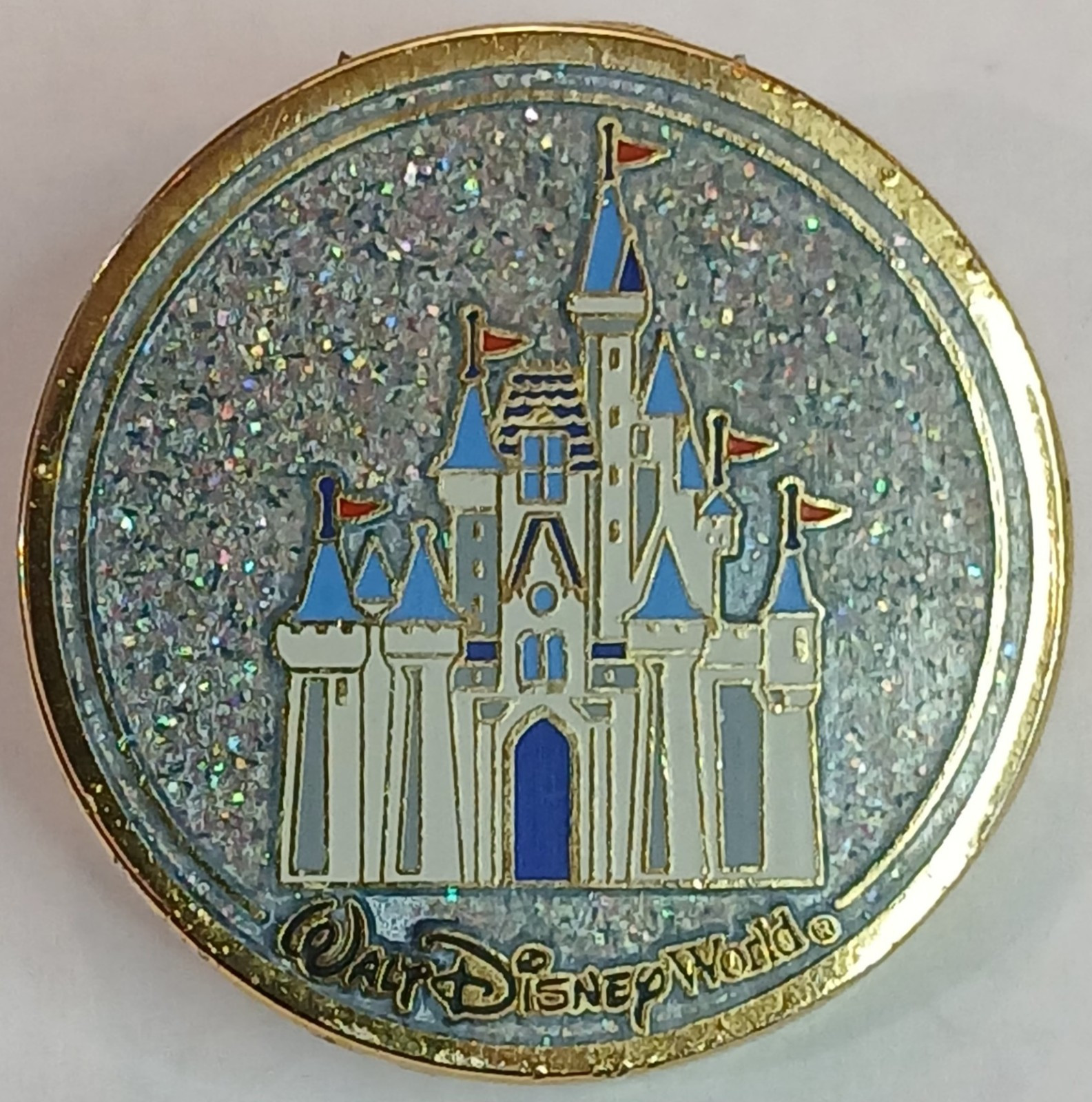2003 Disney WDW Exclusive Cinderella Sparkle Compact, Opens Up Hinged Mi... - $14.01