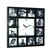 The History of John Wayne Movie Actor Clock with 12 pictures - £24.90 GBP