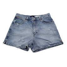 Gap Shorts Womens 12 Blue Cotton Boyfriend Distressed High Rise Denim - $18.69