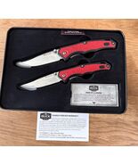 Buck Knives 237 238 Liner Lock Combo Collectors Tin Rubberized Handle NOB - $22.28