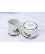 Anchor Hocking Holiday Charm Christmas Creamer and Sugar Bowl with Lid  ... - $21.85 CAD