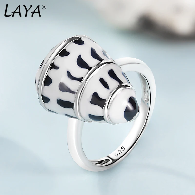 Silver Conch Ring For Women 925 Sterling Silver Simple Design Colorful Fine Jewe - £28.06 GBP