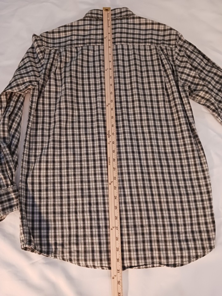 Wrangle Long Sleeves Spread Collar Cotton Green/White Shirt Plaid - Small Item image 5