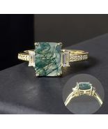 Natural Moss Agate Ring Handmade 925 Sterling Silver Ring Engagement Sil... - £49.56 GBP