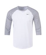 NWT nike men&#39;s XXL raglan 3/4 Sleeve Baseball Top CJ1617-100 BSBL white ... - $37.45 CAD