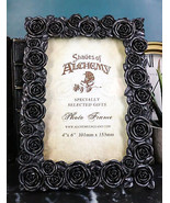 Beauty From Ashes Dark Romance Gothic Black Roses Floral Picture Frame 4... - $29.04 CAD