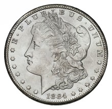 1884-CC $1 Silver Morgan Dollar in Choice BU Condition, Excellent Eye Appeal - $420.74