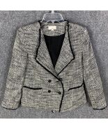LOFT Blazer Women&#39;s Size 6 Knit Black White Cotton Blend Adults - €15,41 EUR