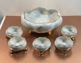 Antique 6 pc set O&amp;EG Royal &amp; Princes Louise Austria Bowl Open Salt Cellars - $44.55