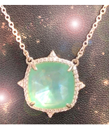 HAUNTED NECKLACE EMERALD HALO OF LUCK &amp; FORTUNE HIGHEST LIGHT COLLECTION... - $707.77
