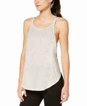 Calvin Klein Performance Racerback Split-Hem Tank Top,Optic Heather, Size: Large - £11.76 GBP