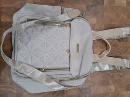 Oxford Solid Embroidered Minimalist Women Waterproof Backpack Bag Creamy... - $33.79 CAD