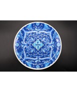 Decorative Blue and White Abstract Floral Pattern Melamine 9&quot; Plate Repl... - €12,84 EUR