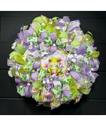 Handmade Frog Wreath XL 24 Inch Spring Summer Decor Front Door Hanger  - £63.86 GBP