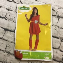 Sesame Street Elmo Girls Sz L Plush Halloween Costume Dress Leg Warmers-No Hat - £12.63 GBP