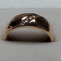 Authenticity Guarantee 
14K Yellow Gold 5 Diamond Band Ring 0.15 tcw 4.4... - £548.40 GBP