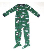 Carters Fleece Footed Pajama Blanket Sleeper Sz. 6 7 8 12 14 Shark Chris... - $496.32 MXN