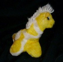 4&quot; Vintage Baby Yellow Giraffe Eden Rattle Stuffed Animal Plush Toy Soft Lovey - £18.63 GBP