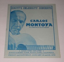 Carlos Montoya Theatre Playbill Vintage 1979 Knott&#39;s Berry Farm Flamenco... - $24.99