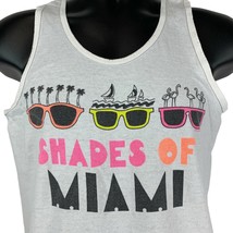 Shades of Miami Florida Vintage 80s Tank Top T Shirt Small Sunglasses Mens White - £35.41 GBP