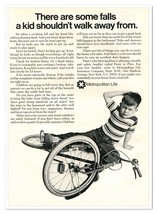 Metropolitan Life Insurance Kids&#39; Falls Vintage 1968 Full-Page Magazine Ad - £7.63 GBP