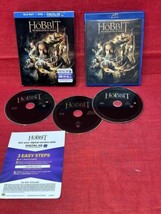 The Hobbit - 3 Disc set of The Desolation of Smaug Blu-ray &amp; DVD Movie EUC - £7.02 GBP