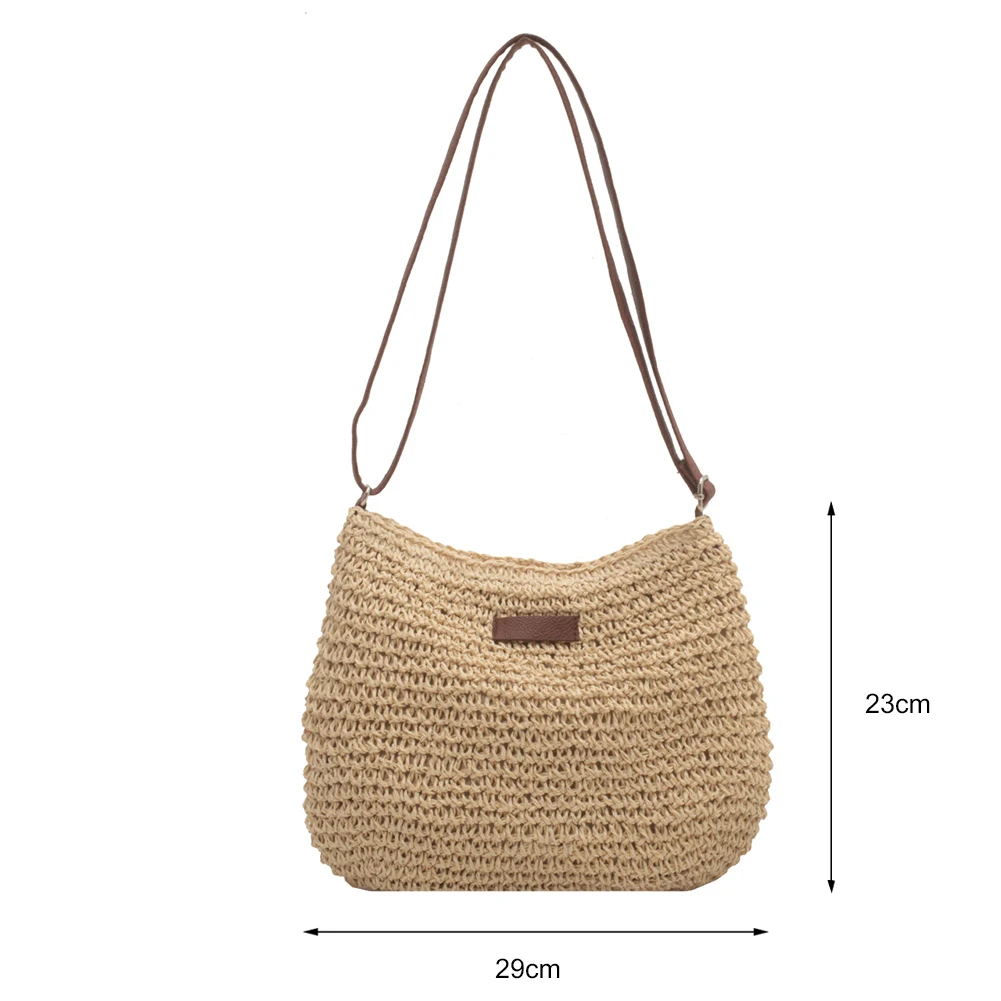 Straw Bags Women Handmade Woven Basket Bolsa Tote Summer Bohemian Beach Bags   c - £112.41 GBP