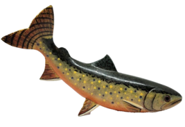 Hand Painted Rainbow Trout Fish Figurine Sculpture - £21.23 GBP