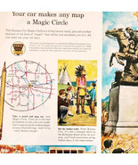 1959 Ethyl Oil Magic Circle Map Advertisement Kansas City History DWII25 - €26,05 EUR