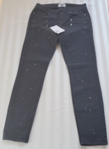 NWT Paige Denim Co Blue Edgemont Paint Splashed Skinny Jeans Size 27 (Si... - £31.37 GBP