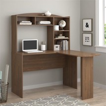 Altra Furniture Sutton L Desk with Hutch in Saint Walnut - £205.32 GBP