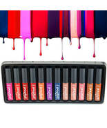 12 COLOR Makeup Gift Box - Matte Cream Lip Gloss Lipstick BUNDLE GIFT SET - $29.98