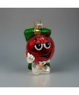 Red M&amp;M&#39;s Glass Christmas Ornament by Kurt Adler Red Present 5” Tall - $285.54 MXN