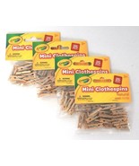 4 Packs Crayola 25 Pieces Mini Clothespins Natural Wood Age 3 Years &amp; Up - $27.56 CAD