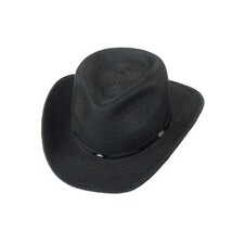 Men's Nashville Bruno Capelo Braided Straw Hat Curled Brim NA340 Black image 3