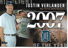 Baseball Card- Justin Verlander 2015 Topps H-29 - $1.00