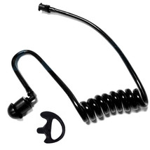 Black Acoustic Ear Tube + Black Left Medium Earmold For Police Radio Ear... - $15.99