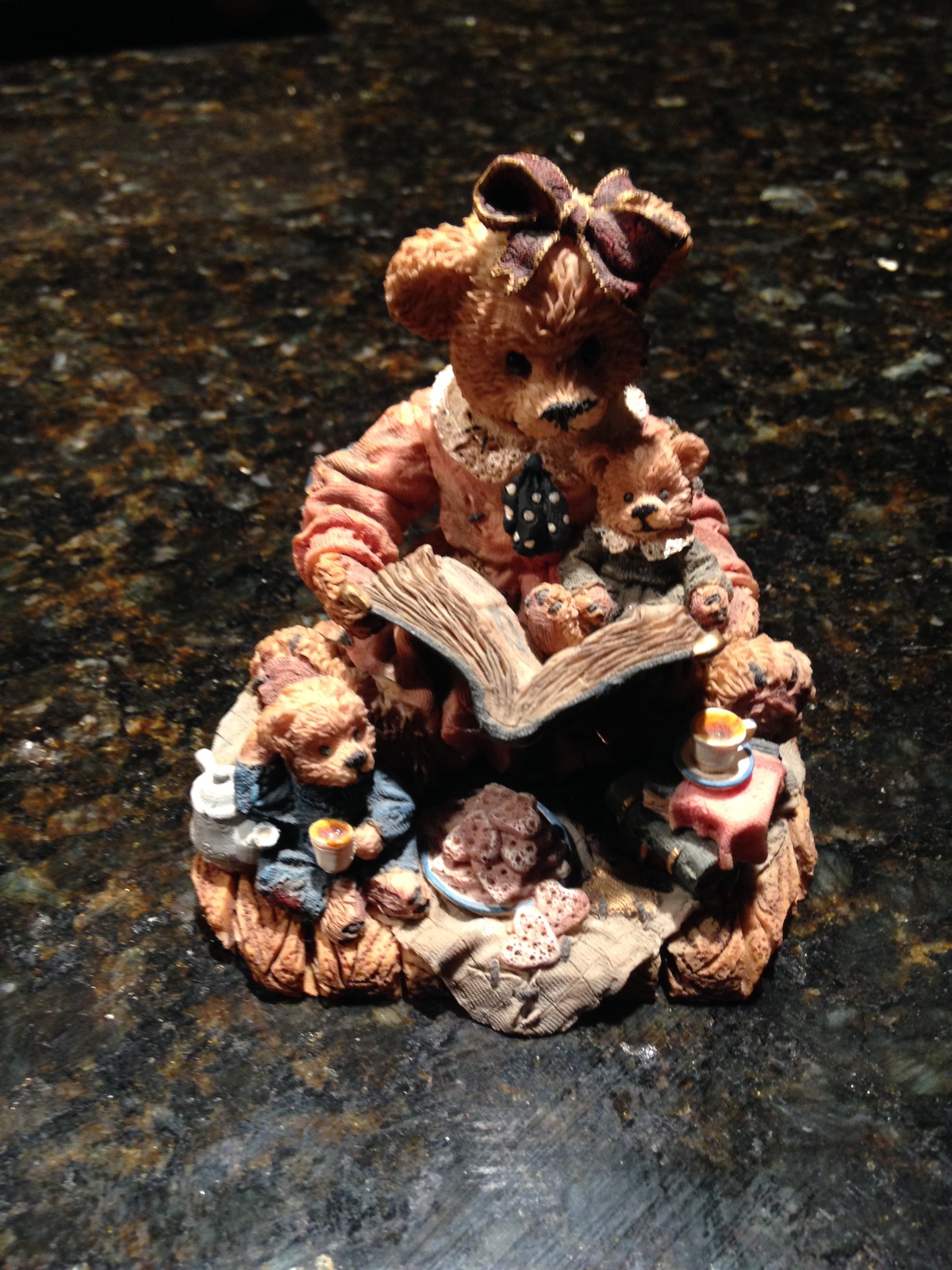 Story Time for Mama Bear & Cubs Statue - $36.99