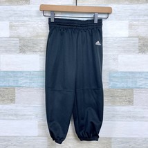 Adidas Climalite Baseball Pants Black Elastic Waist Youth Unisex Boys Small - $17.81