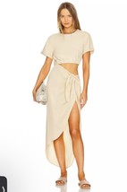 SMALL  Free People Rae Waist Cutout Asymmetric Dress in Summer Khaki - $69.29