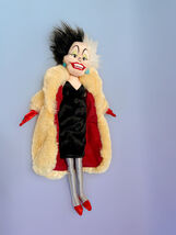 Disney Store Cruella De Vil 17" Plush Doll Removable Coat - $9.99