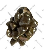 Vintage  Pearl Floral Ring 925 SS Handmade Cocktail High Sz 7.25 - $4,079.11 MXN