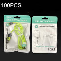 100PCS XC-0014 USB Data Cable Packaging Bags Pearl Light Ziplock Bag, Size: 10.5 - £3.15 GBP