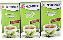 3 Pack McCormick Green Tea No Artificial Flavor 1.23oz 25 Bags bb 3-28-25 - £18.37 GBP