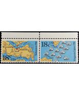 1981 18c Yorktown &amp; Virginia Capes, Pair Scott 1937-38 Mint F/VF NH - $1.36