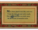 Motto May The Words You Utter Be words Of Truth DB Postcard H26 - $3.97