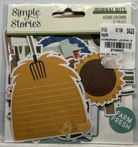 Simple Stories Homegrown Collection Journal Bits Hay Bale Egg Carton 37 PC New - £4.41 GBP