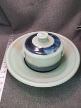 Hand Thrown Studio Pottery Lidded Casserole and Large Plate Signed SJ - £38.63 GBP