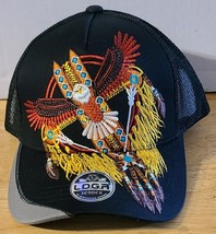 Eagle Feathers Native Pride Snapback Mesh Back Baseball Cap ( Black ) - £12.81 GBP