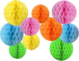 10pcs 8 inch 10 inch Honeycomb Balls Party Pom Poms Tissue Paper Honeyco... - £26.91 GBP